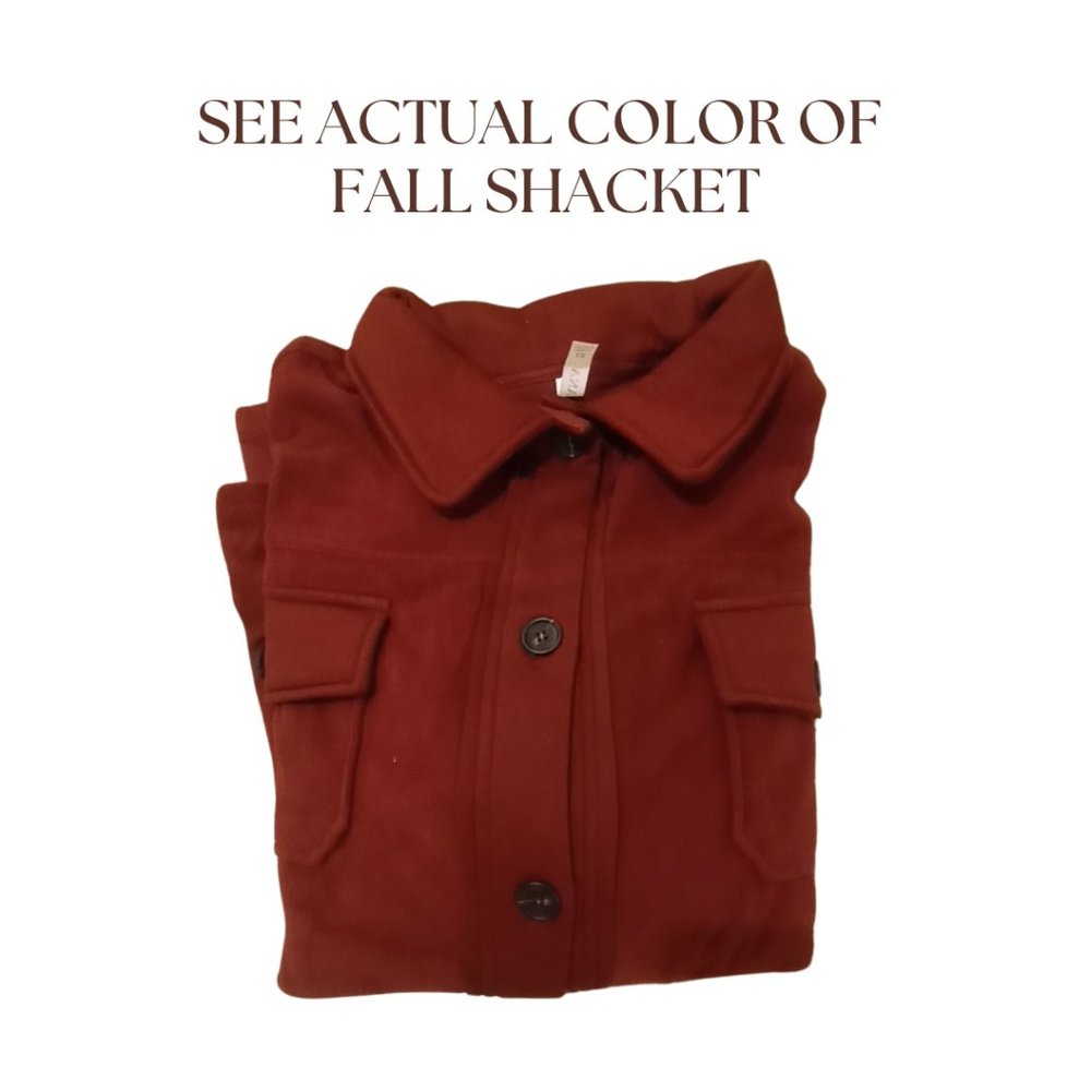 #335 PLUS FLEECE SHACKET - Picture 2 of 14